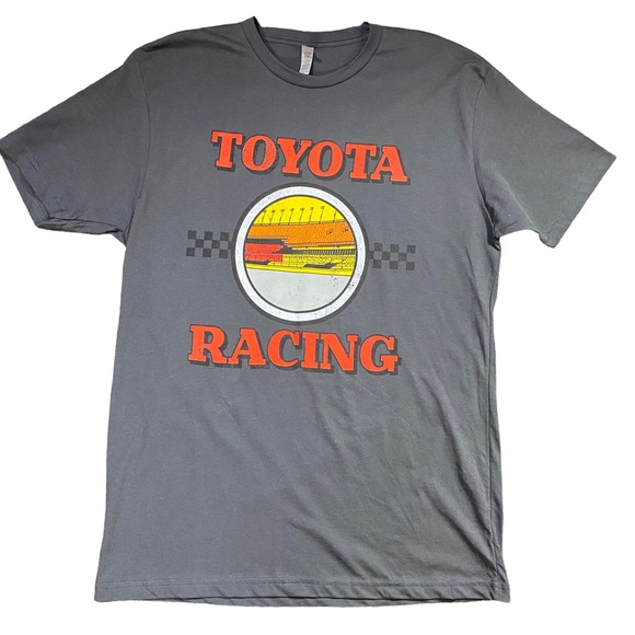 Toyota Racing Size L Graphic Tee T-shirt Unisex Gray Crewneck 100% Cotton - Picture 8 of 9